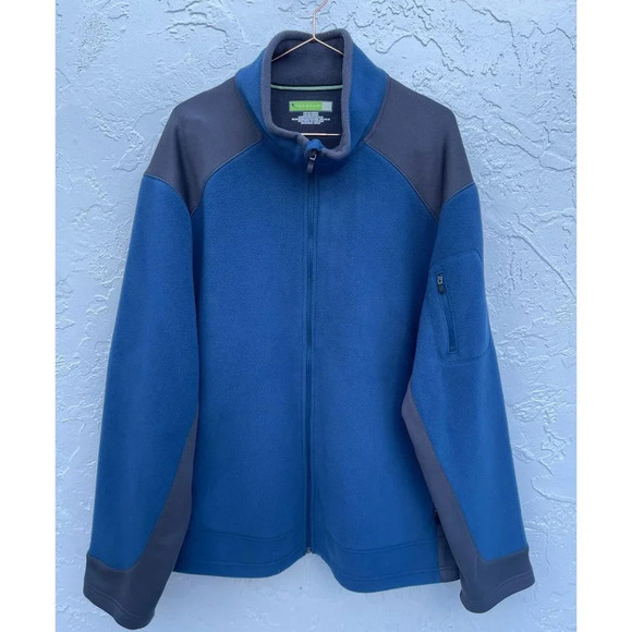 Tek Gear Mens Soft Fleece Full Zip Jacket Blue Sz XXL - Picture 9 of 9